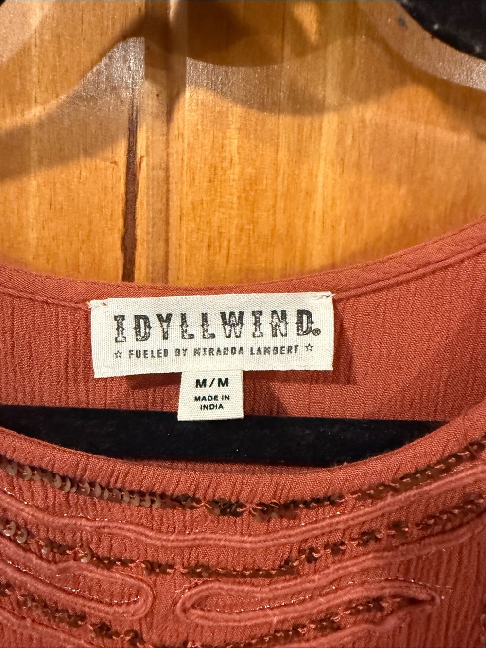 Idyllwind Beaded Fringe Tank Top in Rust - Picture 2 of 3